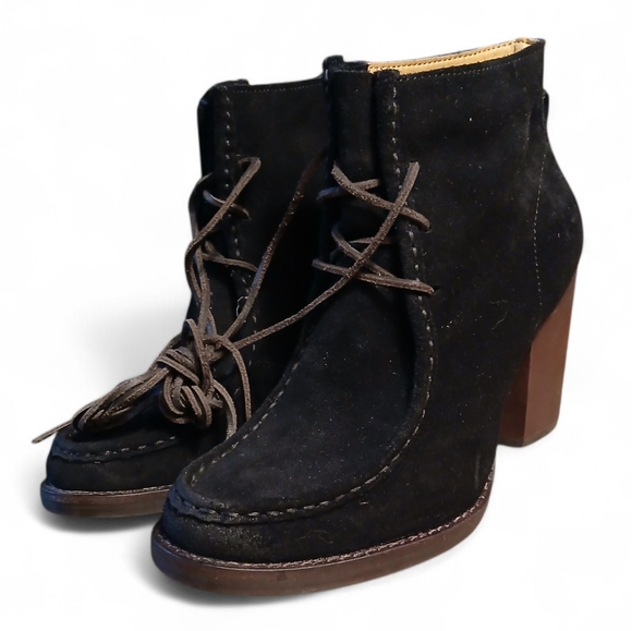 Latigo Shoes - Latigo Women's Size 6.5 Elegant Black Suede Ankle Boots